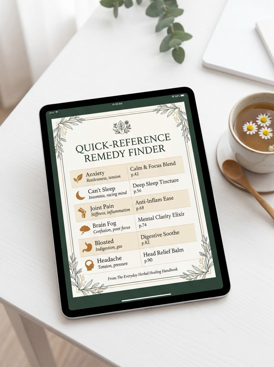Quick-Reference Remedy Finder on tablet