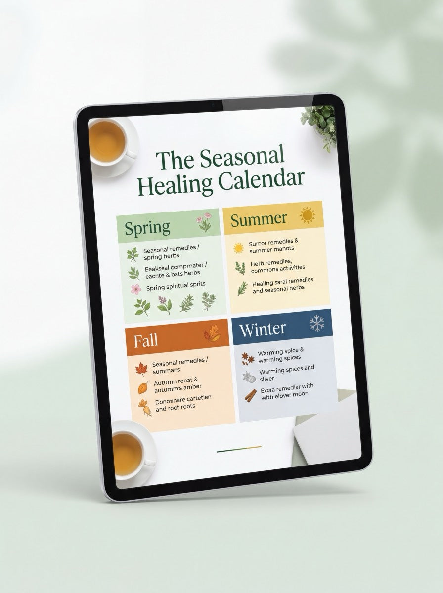 The Seasonal Healing Calendar on tablet